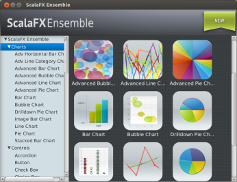 ScalaFX Ensemble Application - Demo navigation